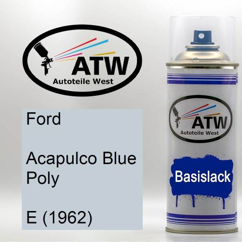 Ford, Acapulco Blue Poly, E (1962): 400ml Sprühdose, von ATW Autoteile West.